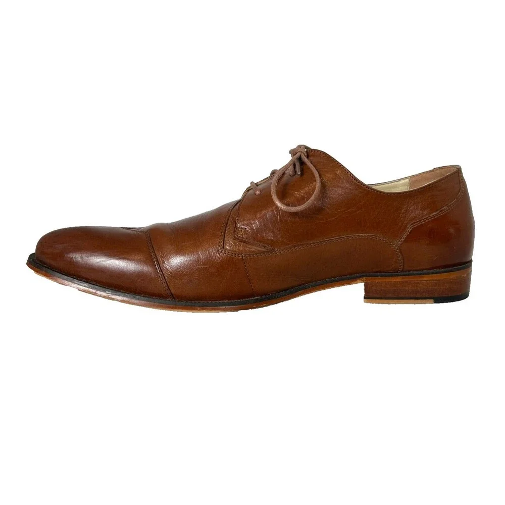 Stacy Adams Men's Brown Leather Oxfords  Size 14  Office Casual Church